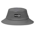 Gray bucket hat with a black-and-white DOM3N3 CH3S logo on the front.